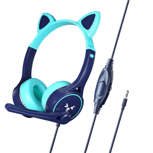 

Soyto SY-G30 Cat Ear Computer Headset, Style: Non-luminous Version (Blue Green)