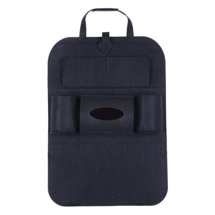 

Thicken Felt Cloth Car Seat Storage Bag(Black)