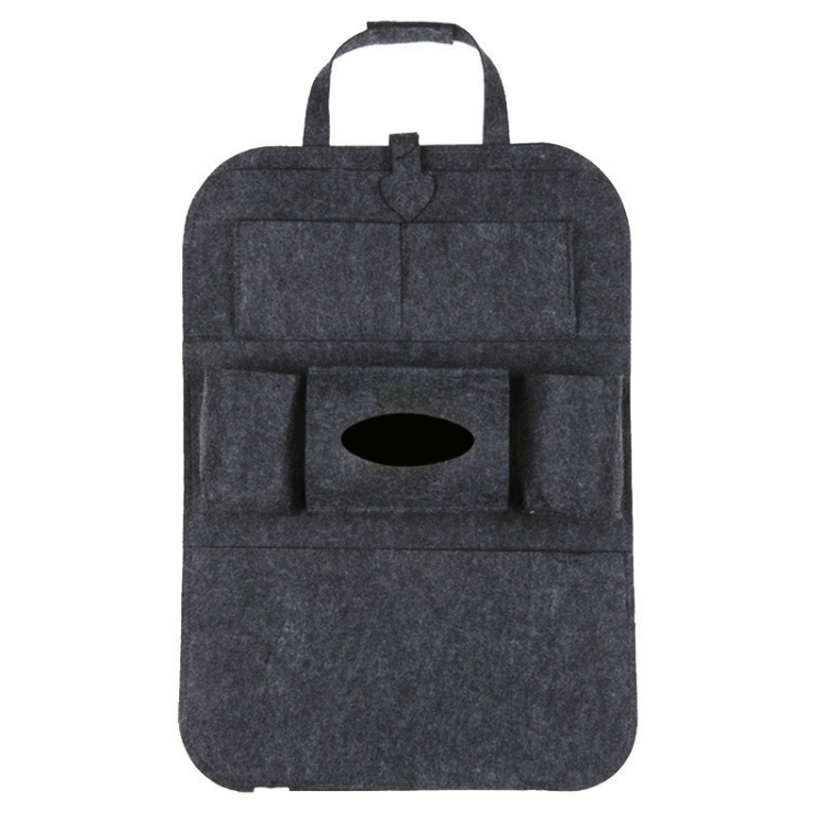 

Thicken Felt Cloth Car Seat Storage Bag(Deep Gray)