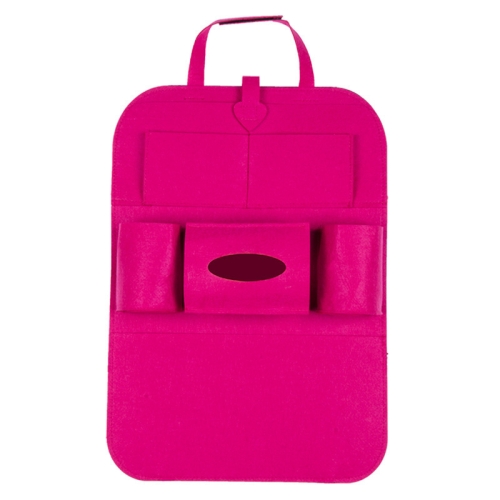 

Thicken Felt Cloth Car Seat Storage Bag(Rose Red)