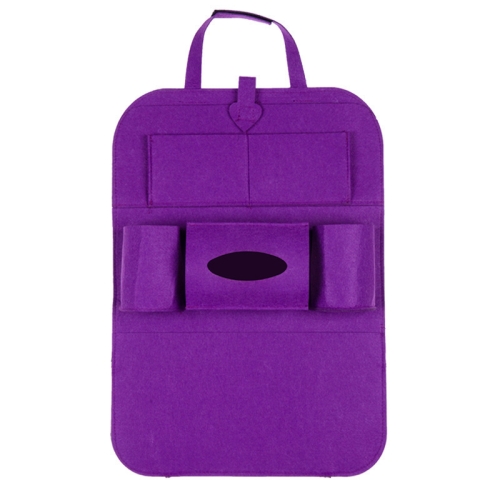 

Thicken Felt Cloth Car Seat Storage Bag(Purple)
