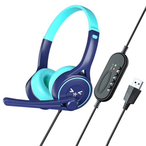 

Soyto SY-G30 Online Class Computer Headset, Plug: USB (Blue Green)