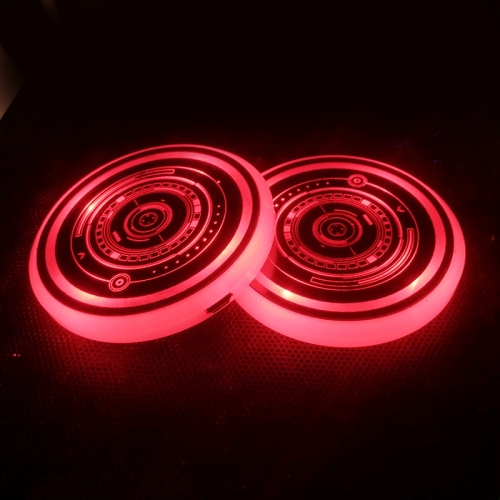 

1 Pair 68mm LED Smart Light-Emitting Coaster Light Car Cup Slot Atmosphere Light(Genesis)