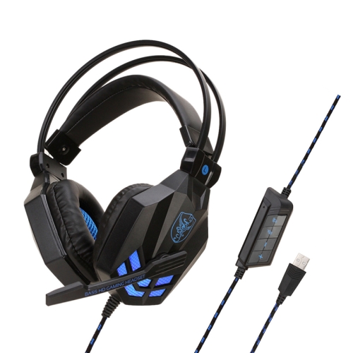 

Soyto SY850MV Luminous Gaming Computer Headset For USB (Black Blue)