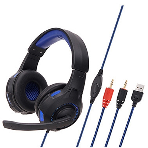 

Soyto SY885MV Luminous Gaming Computer Headset For PC (Black Blue)