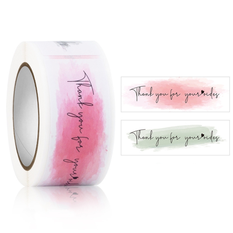 

5 PCS Rectangle Thank you for Your Order Sticker Seal Label, Size: 2.5x7.5cm(HA122)