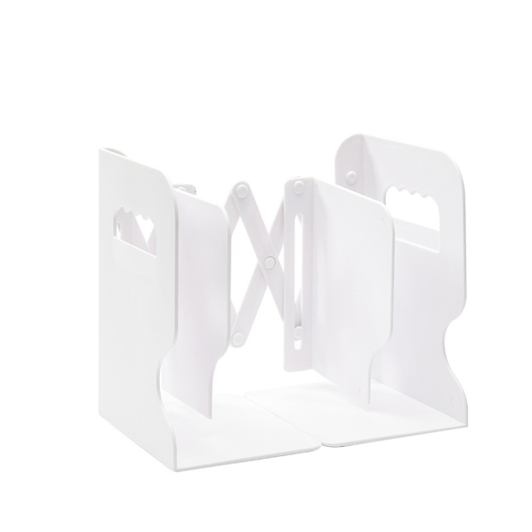 

Desktop Folding And Retractable Book Storage Stand, Color: White