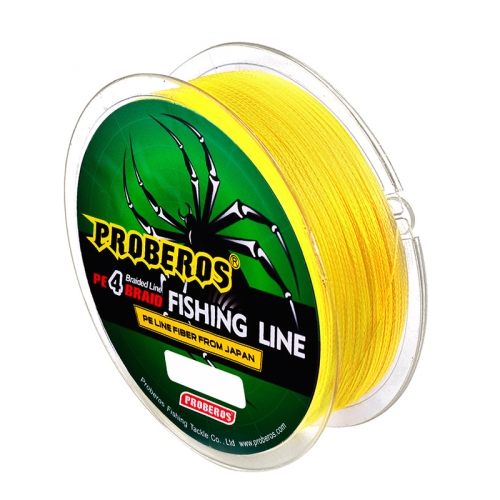 

2 PCS PROBEROS 4 Edited 100M Strong Horse Fish Line, Line number: 1.0 / 15LB(Yellow)