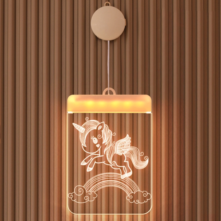 

Room Decoration Lamp 3D Hanging Lamp Proposal Confession Lamp, Style: Unicorn