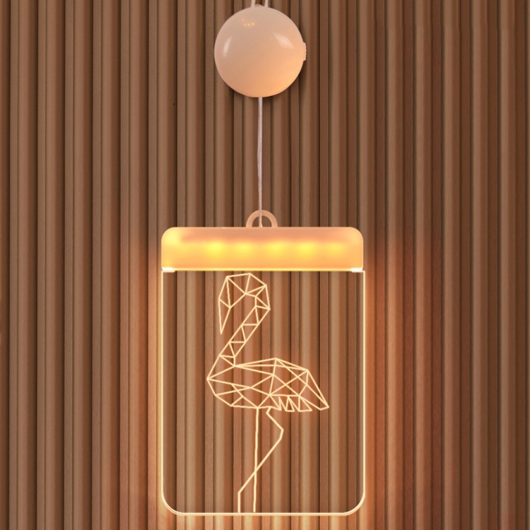 

Room Decoration Lamp 3D Hanging Lamp Proposal Confession Lamp, Style: Flamingo