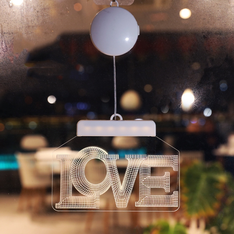 

Room Decoration Lamp 3D Hanging Lamp Proposal Confession Lamp, Style: LOVE