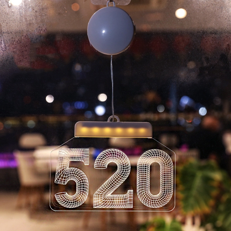 

Room Decoration Lamp 3D Hanging Lamp Proposal Confession Lamp, Style: 520