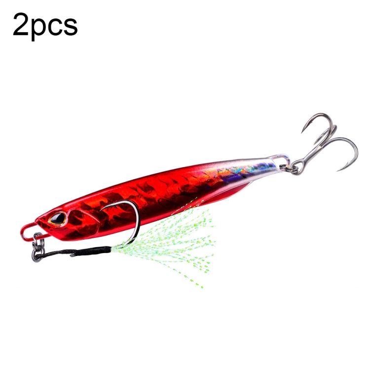

3 PCS PROBEROS LF103 Simulation Metal Sea Fishing Bait, Specification: 40g(E With Hook)