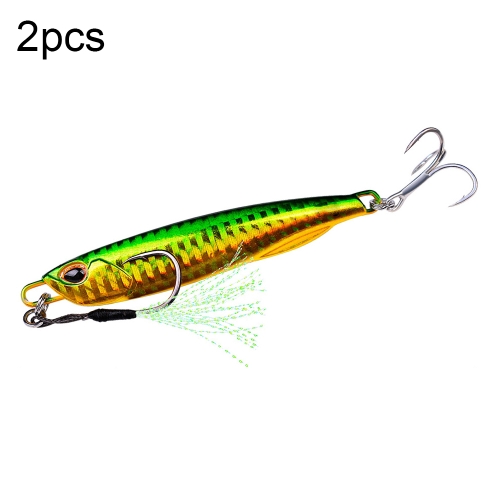 

3 PCS PROBEROS LF103 Simulation Metal Sea Fishing Bait, Specification: 50g(A With Hook)