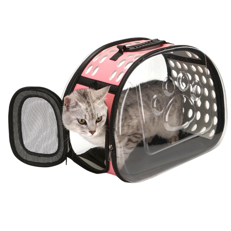 

Pet Transparent Space Capsule Outing Package, Size: Small(Pink)