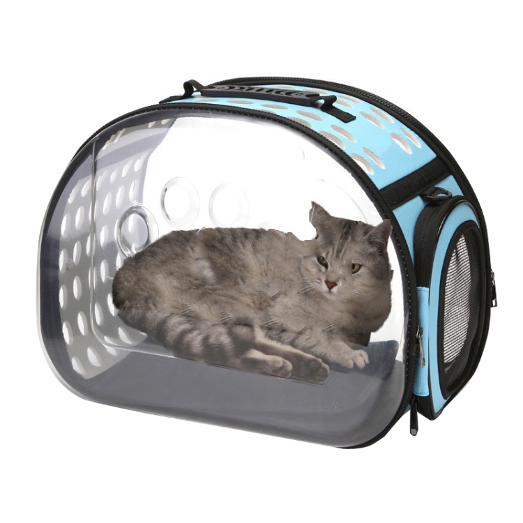 

Pet Transparent Space Capsule Outing Package, Size: Large(Blue)