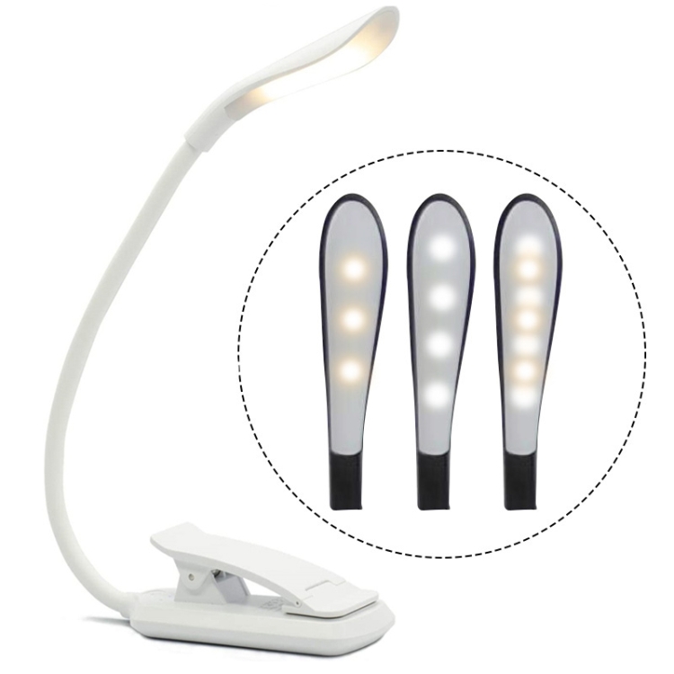 

8027D-2 7 Beads LED Eye Protection Reading Folding Book Clip Light(White)