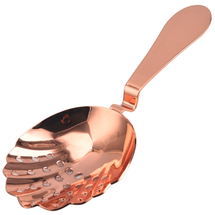 

Seashell Shape Stainless Steel Strainer Cocktail Ice Filter(Rose Gold)