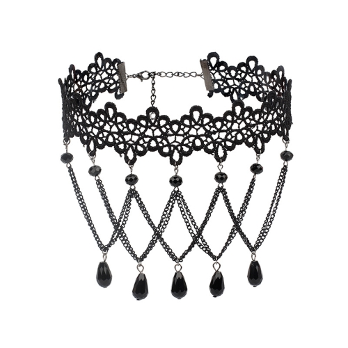 

Fringe Lace Gothic Lolita Vintage Necklace,Style: 1534