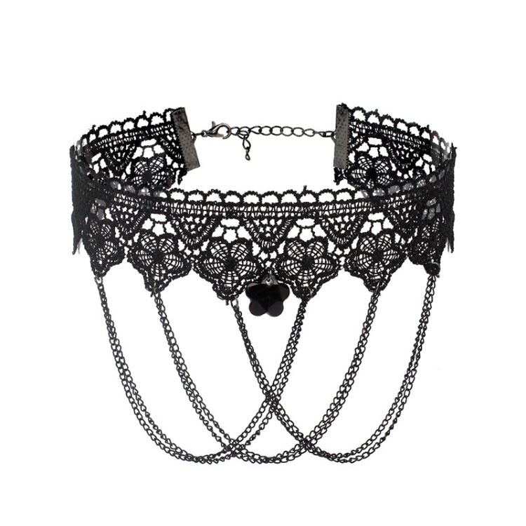 

Fringe Lace Gothic Lolita Vintage Necklace,Style: 1555