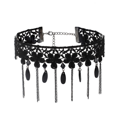 

Fringe Lace Gothic Lolita Vintage Necklace,Style: 1556