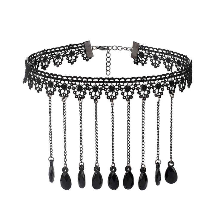 

Fringe Lace Gothic Lolita Vintage Necklace,Style: 1557