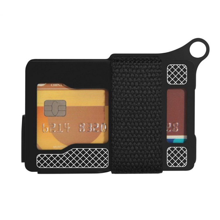 

Metal Fabric Credit Card Holder Men Wallets(Black)