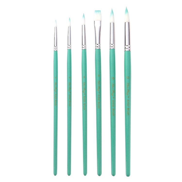 

ZHUTING 2 Sets Pearl Rod Nylon Wool Chalk Set(6 PCS/Set Bamboo Green)