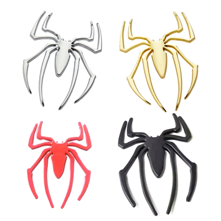 

10 PCS Metal Three-Dimensional Spider Car Sticker, Color Random Delivery