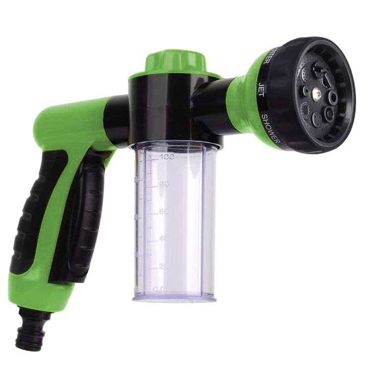 

8 in 1 Car Wash Foam Pot Water Sprinkler(Green)