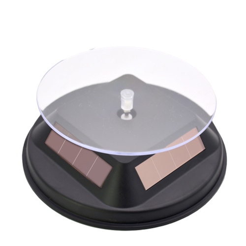 

12cm Solar Rotating Display Stand Props Turntable(Black)
