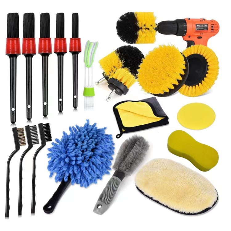 

19 PCS / Set Car Wheel Cleaning Brush Interior Detail Brush