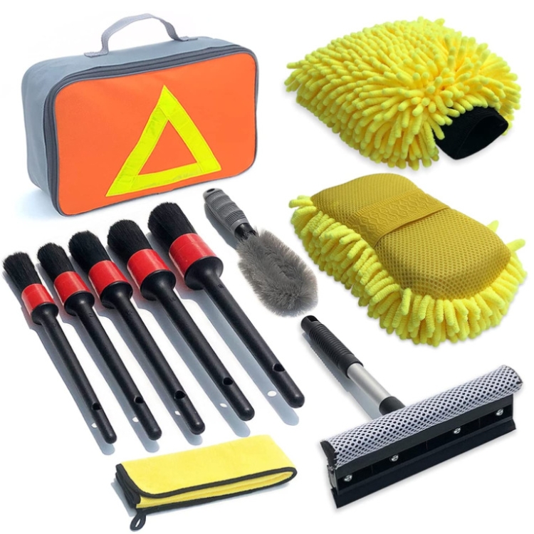 

11 PCS / Set Soft Detail Brush Waterproof Car Wash Gloves
