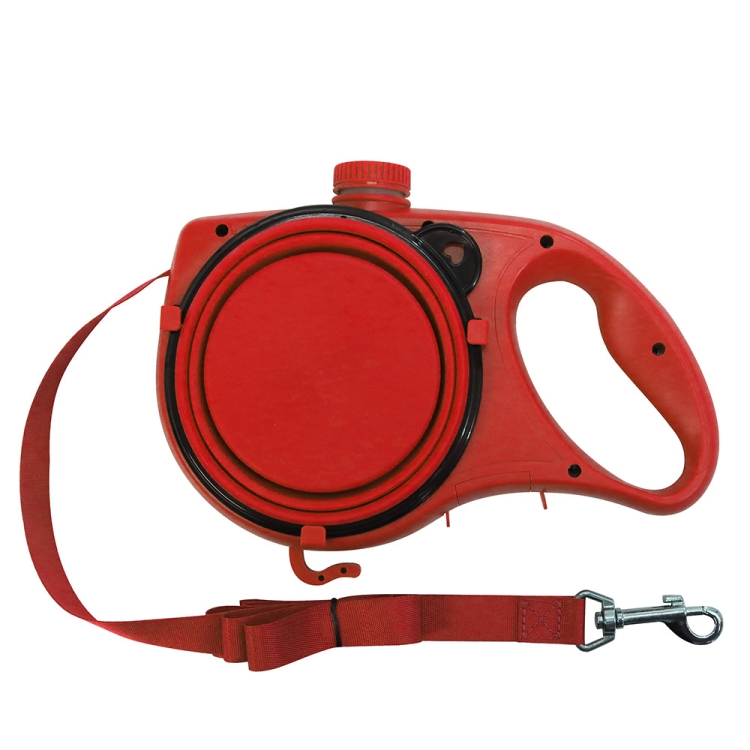 

SHYLGQ-1 3 In 1 Portable Water Bottle + Leash + Drinking Bowl Set(Red)