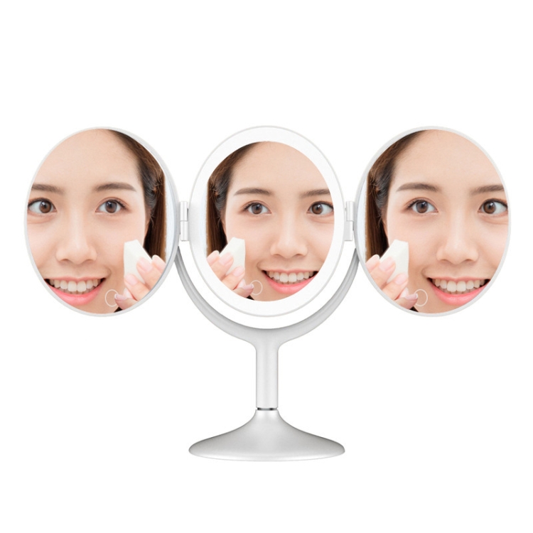 

LED Desktop Folding Three-Faceted Makeup Mirror(HZJ-001)