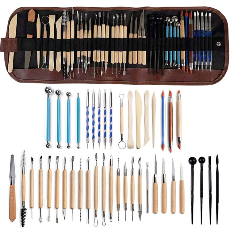 

43 In 1 Clay Tool Combination Set with Storage Bag