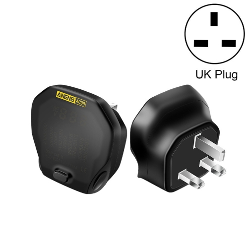 

ANENG Backlight Digital Display Socket Ground Wire Voltage Tester, Specification: AC90E UK Plug