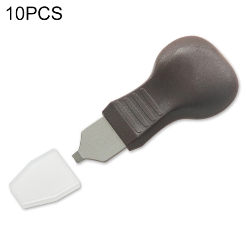 

10 PCS Watch Rear Cover Tapping Knife Watch Opener, Style: Brown Narrow Mouth