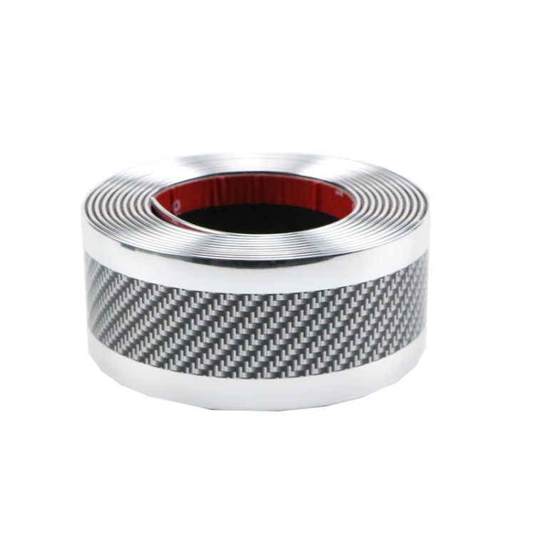 

6m Car Bumper Anti-Collision Strip, Color: Two-color Silver 5cm
