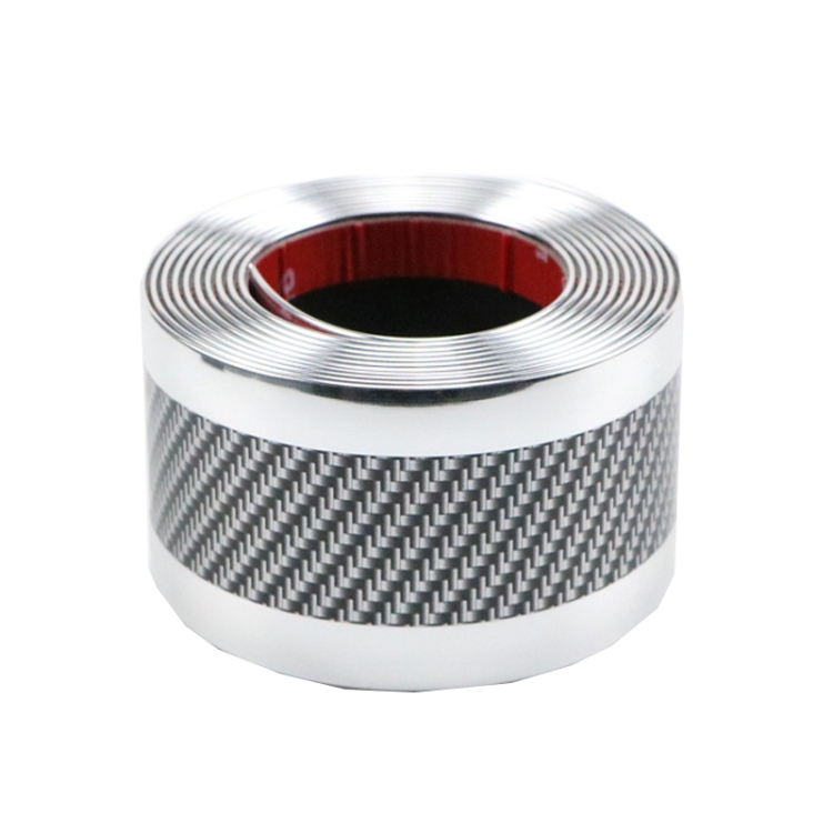 

6m Car Bumper Anti-Collision Strip, Color: Two-color Silver 7cm