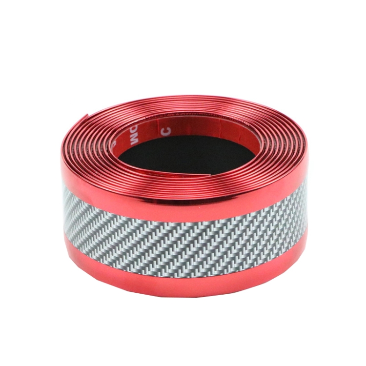 

6m Car Bumper Anti-Collision Strip, Color: Two-color Red 5cm