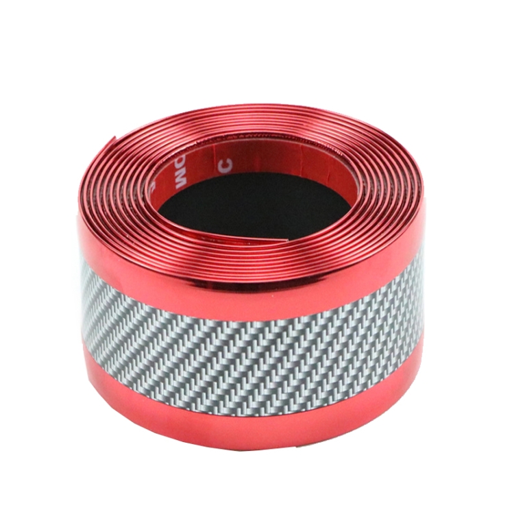 

6m Car Bumper Anti-Collision Strip, Color: Two-color Red 7cm