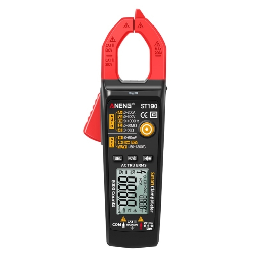 

ANENG Multifunctional AC And DC Clamp Digital Meter, Specification: ST190 Red
