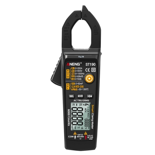 

ANENG Multifunctional AC And DC Clamp Digital Meter, Specification: ST190 Black
