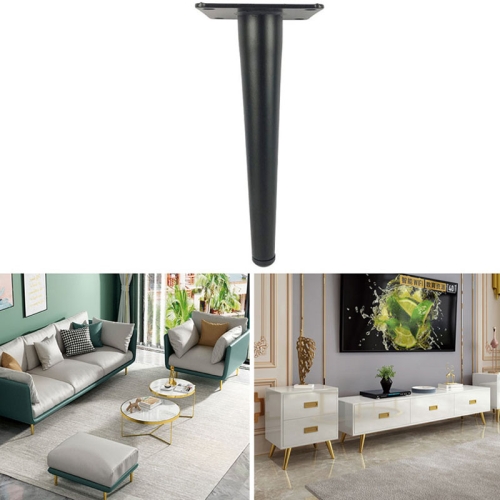 

LH-ZT-0001 Cone Round Tube Furniture Support Legs, Style: Straight Cone Height 12cm(Matte Black)