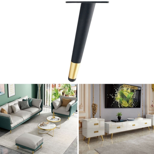 

LH-ZT-0001 Cone Round Tube Furniture Support Legs, Style: Oblique Cone Height 25cm(Black Gold)