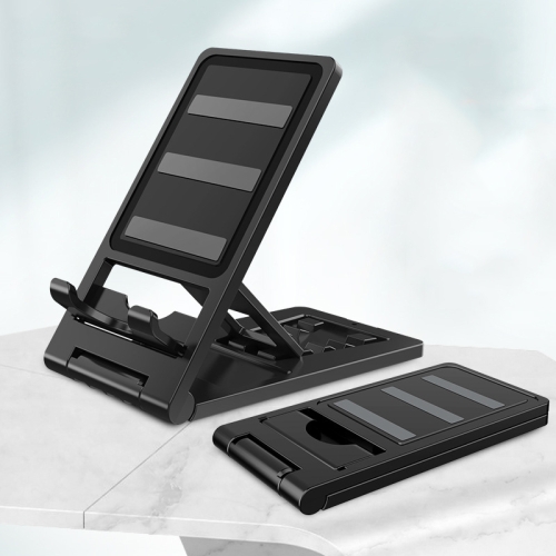 

5 PCS T-301 Desktop Foldable Mobile Phone Tablet Universal Bracket(Black)