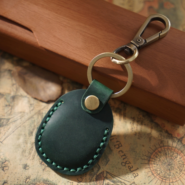 

3 PCS 18Y-011 Vintage Leather Access Control Proximity Card Holder(Green)