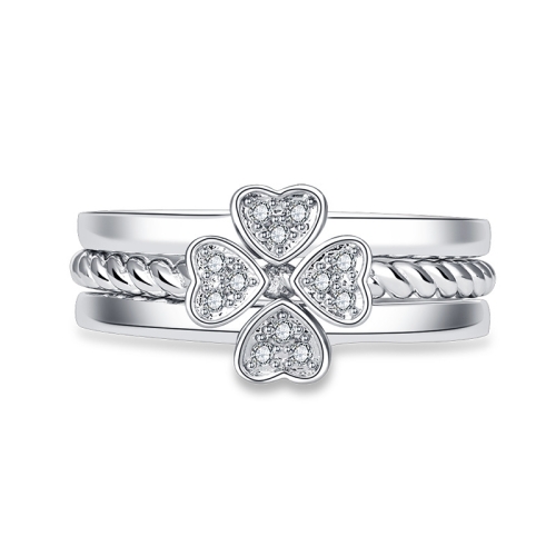 

J152 3 In 1 Four-Leaf Clover Detachable Open Adjustable Ring(One Set)