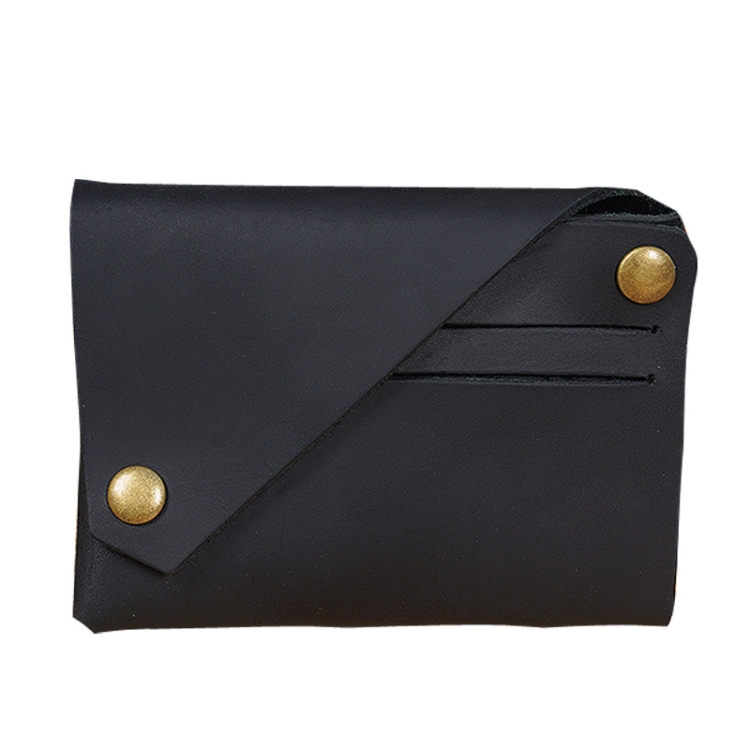 

18K-120 Leather Bank Card Storage Bag Card Holder(Black )